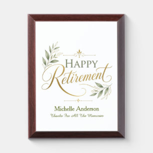 Thanks For All The Memories Personalized Name Award Plaque