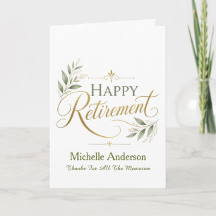 Thanks For All The Memories Personalized Name Card