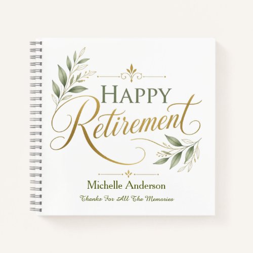 Thanks For All The Memories Personalized Name Notebook