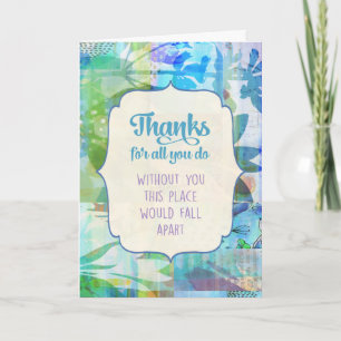 Thanks for All You Do Letterpress Thank You Card