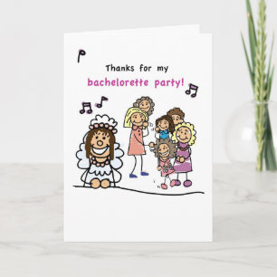 Thanks for Bachelorette Party Letterpress Thank You Card
