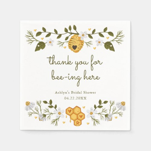 Thanks for Bee_ing Here Cocktail Napkins