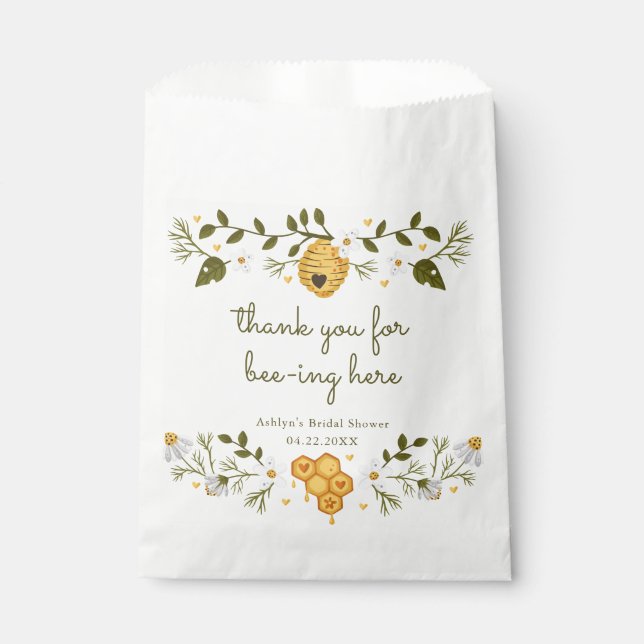 Thanks for Bee-ing Here Favor Bags (Front)