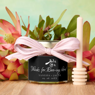 Thanks for bee-ing here Wedding Favor Honey Jar Favors