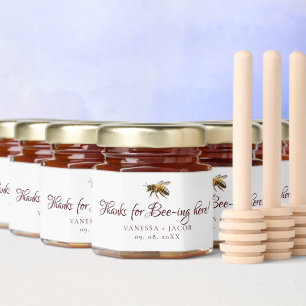 Thanks for bee-ing here Wedding Favor Honey Jar Favors