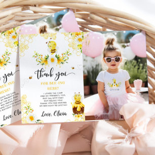 Thanks for beeing here bee day photo thank you invitation