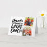 Thanks for being a great coach two photo thank you card