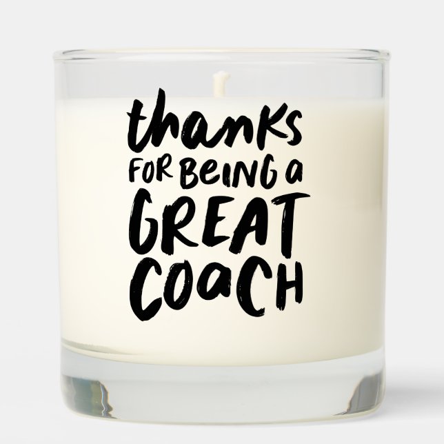 Thanks for being a great coach two photo thank you scented candle (Front)