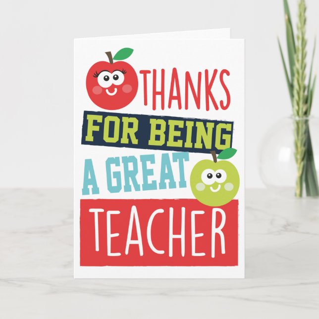 Thanks for Being a Great Teacher Card (Front)