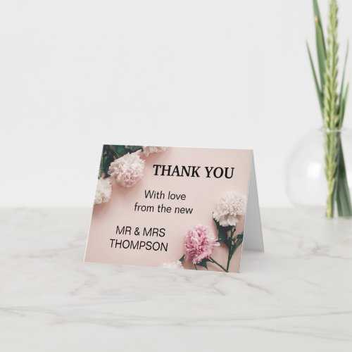 Thanks For Being a Part of Our Wedding Thank You  Card