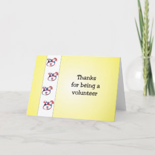 Thanks for being a volunteer letterpress thank you card