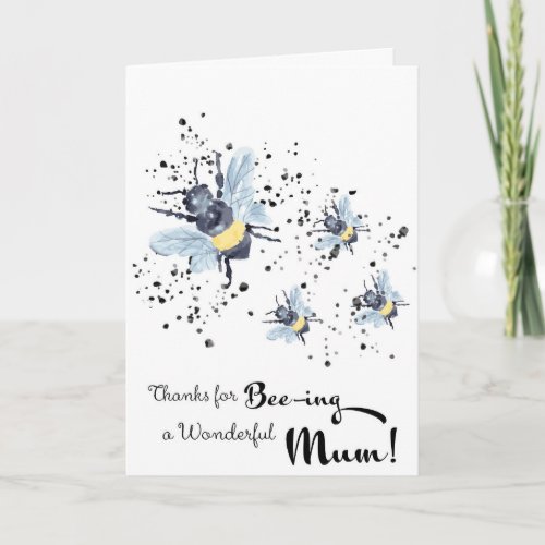Thanks for being a wonderful mum card