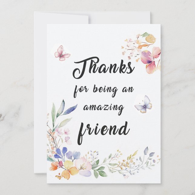 Thanks for Being an Amazing Friend Invitation (Front)