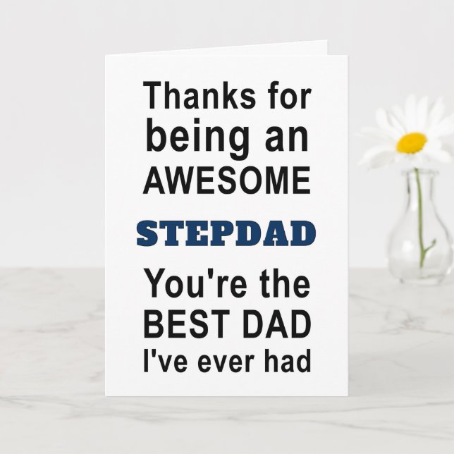 Thanks for Being an Awesome Stepdad Card (Small Plant)