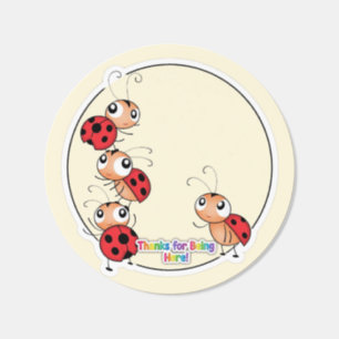 Thanks For Being Here Sticker   Cute Ladybug Team 