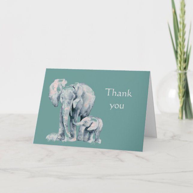 Thanks for being so Awesome Elephant Parent Card (Front)