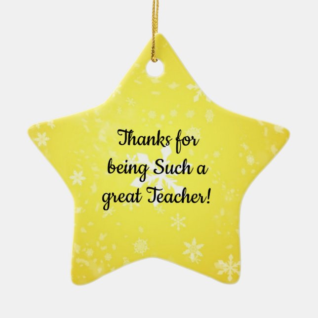 Thanks for being such a great teacher ornaments (Front)
