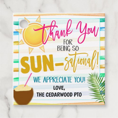 Thanks for Being Sun_Sational Gift tags