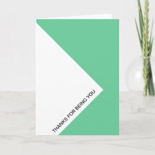 Thanks for being you letterpress thank you card