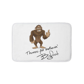 Thanks For Believin' Bigfoot Autograph Bath Mat