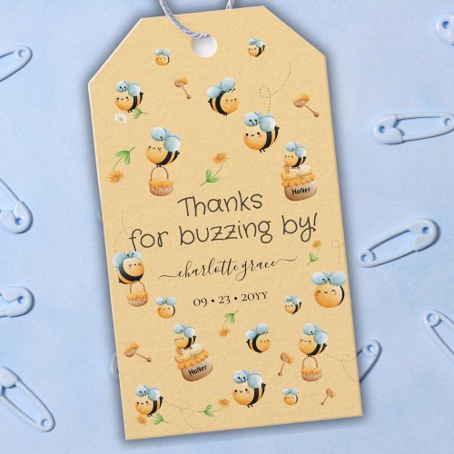 Thanks for Buzzing by 1st Babys Bee_Day Gift Tags