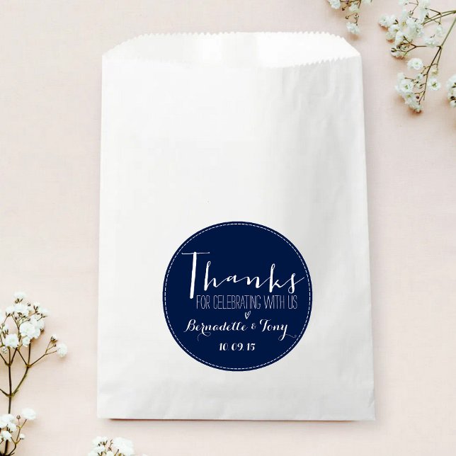 Thanks For Celebrating With Us! Chic Wedding Favor Favor Bag (Creator Uploaded)