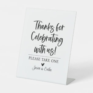 Thanks for Celebrating with Us Party Favor Sign