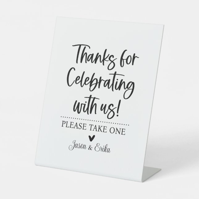Thanks for Celebrating with Us Party Favor Sign (Front)
