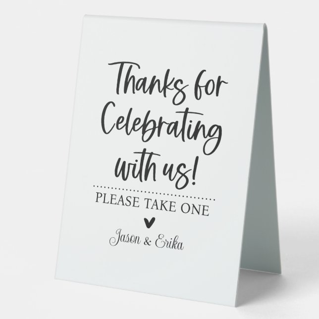 Thanks for Celebrating with Us Party Favor Sign (Front)