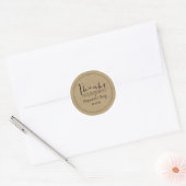 Thanks For Celebrating With Us! Wedding Thank You Classic Round Sticker (Envelope)