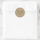Thanks For Celebrating With Us! Wedding Thank You Classic Round Sticker (Bag)