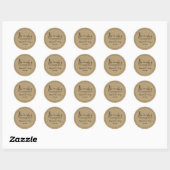 Thanks For Celebrating With Us! Wedding Thank You Classic Round Sticker (Sheet)