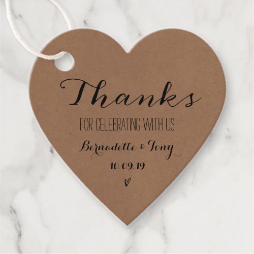 Thanks For Celebrating With Us Wedding Thank You Favor Tags