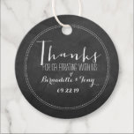 Thanks For Celebrating With Us! Wedding Thank You Favor Tags<br><div class="desc">Celebrate in style with these trendy favor tags. Easily add your own custom wording using the "customize this template" section. These favor tags are perfect for weddings,  bridal showers,  baby showers,  etc.</div>
