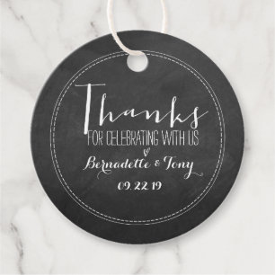 Thanks For Celebrating With Us! Wedding Thank You Favor Tags