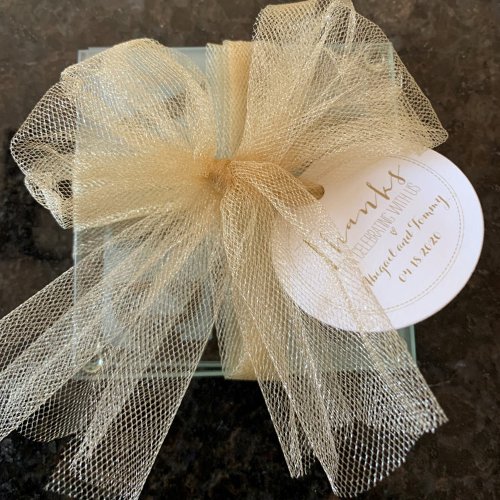 Thanks For Celebrating With Us Wedding Thank You Favor Tags