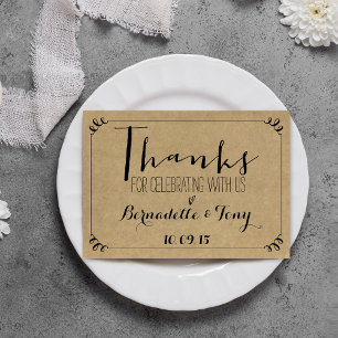Thanks For Celebrating With Us! Wedding Thank You Invitation