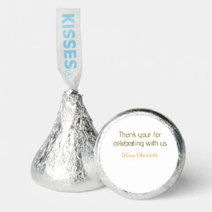 thanks for celebrating with us yellow black simple hershey®'s kisses®