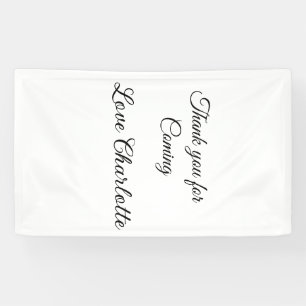 thanks for coming add name text message banner