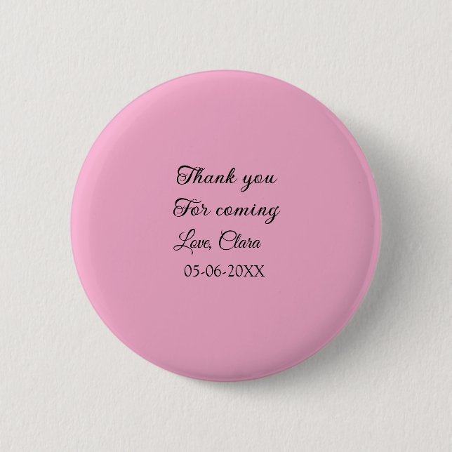 thanks for coming add name text message  button (Front)