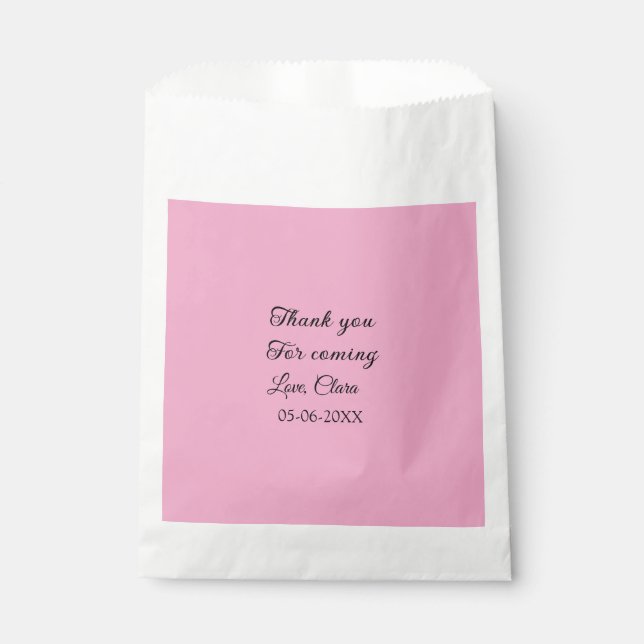 thanks for coming add name text message  favor bag (Front)