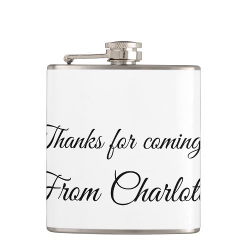 thanks for coming add name text message  flask