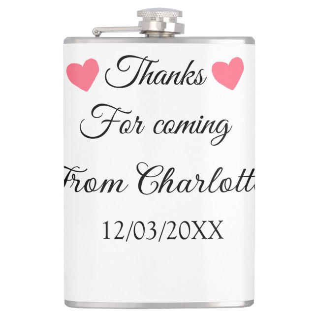 thanks for coming add name text message  flask (Front)