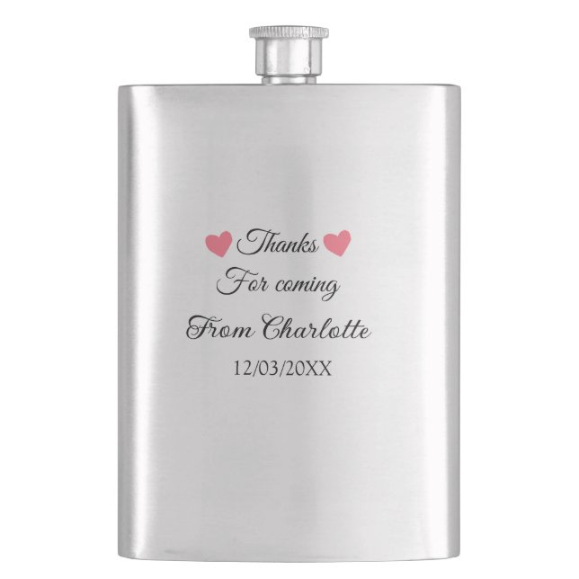 thanks for coming add name text message  flask (Front)