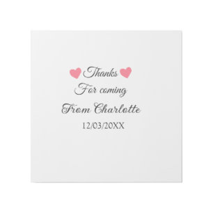 thanks for coming add name text message gallery wrap