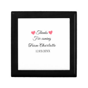 thanks for coming add name text message  gift box