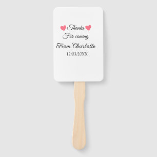 thanks for coming add name text message hand fan