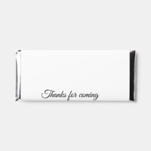 thanks for coming add name text message hershey bar favors