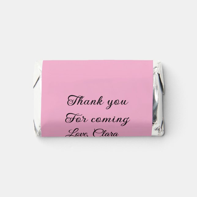 thanks for coming add name text message  hershey's miniatures (Front)