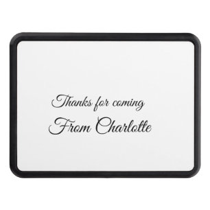 thanks for coming add name text message hitch cover